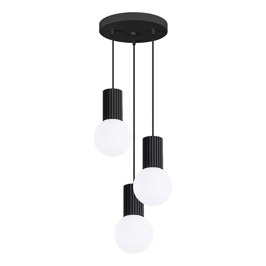 Chandelier on a string HALO 3xG9/8W/230V d. 25 cm black