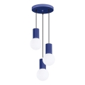 Chandelier on a string HALO 3xG9/8W/230V d. 25 cm blue