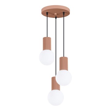 Chandelier on a string HALO 3xG9/8W/230V d. 25 cm brown