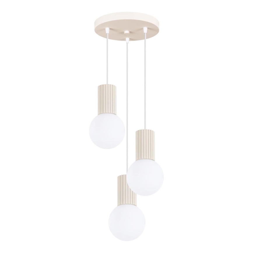 Chandelier on a string HALO 3xG9/8W/230V d. 25 cm creamy