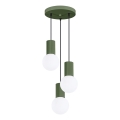 Chandelier on a string HALO 3xG9/8W/230V d. 25 cm green