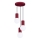 Chandelier on a string HALO 3xG9/8W/230V d. 25 cm red