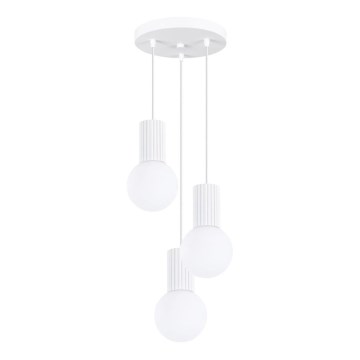 Chandelier on a string HALO 3xG9/8W/230V d. 25 cm white
