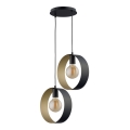 Chandelier on a string HAPPY 2xE27/60W/230V black/gold