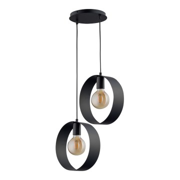 Chandelier on a string HAPPY 2xE27/60W/230V black