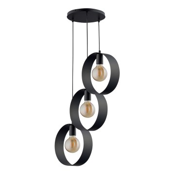 Chandelier on a string HAPPY 3xE27/60W/230V black
