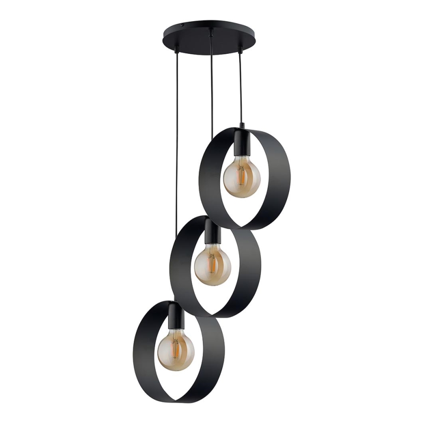 Chandelier on a string HAPPY 3xE27/60W/230V black