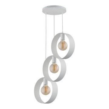 Chandelier on a string HAPPY 3xE27/60W/230V white