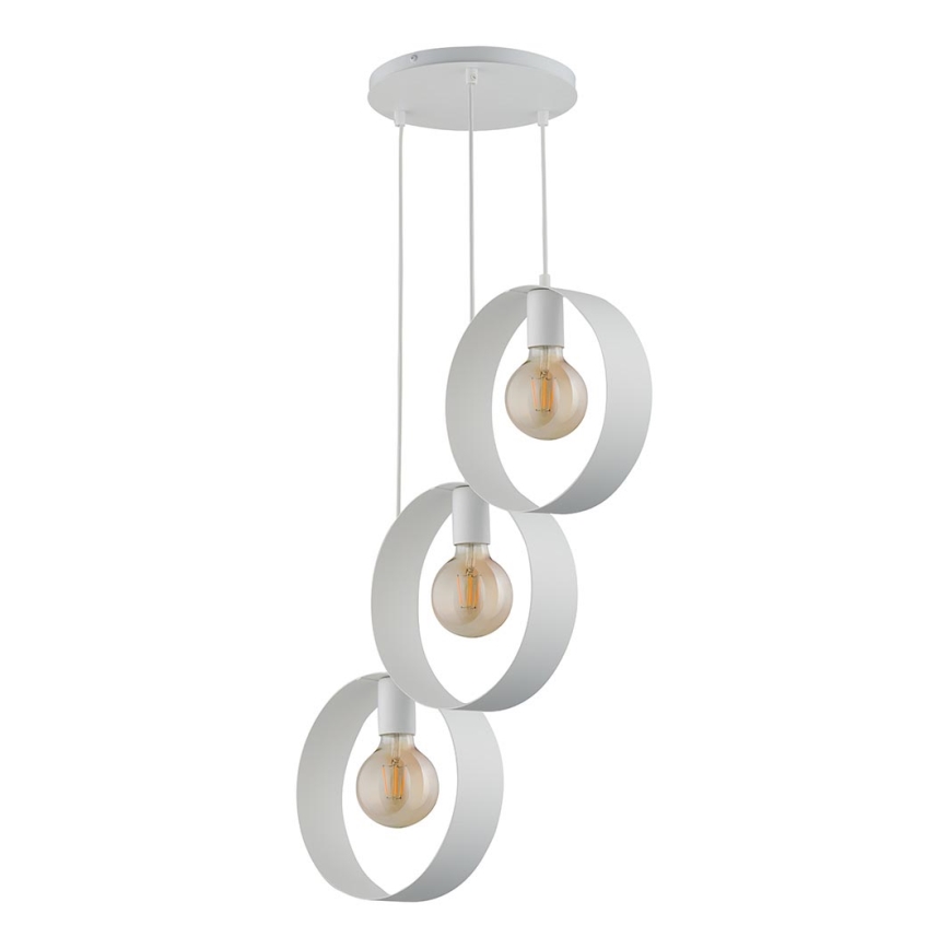 Chandelier on a string HAPPY 3xE27/60W/230V white