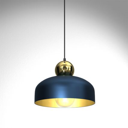Chandelier on a string HARALD 1xE27/60W/230V blue