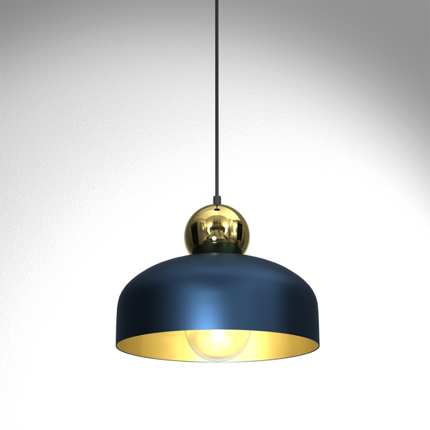 Chandelier on a string HARALD 1xE27/60W/230V blue