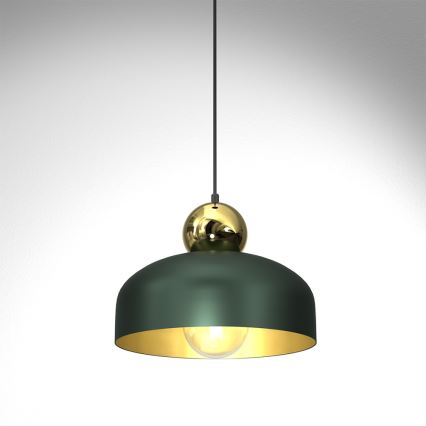 Chandelier on a string HARALD 1xE27/60W/230V green
