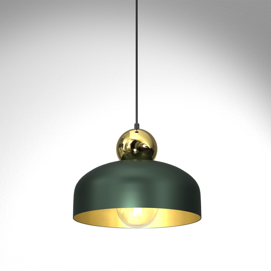 Chandelier on a string HARALD 1xE27/60W/230V green