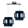 Chandelier on a string HARE 2xE27/60W/230V grey/matte chrome