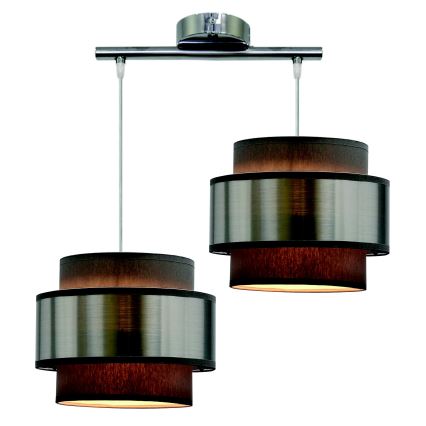 Chandelier on a string HARE 2xE27/60W/230V grey/matte chrome