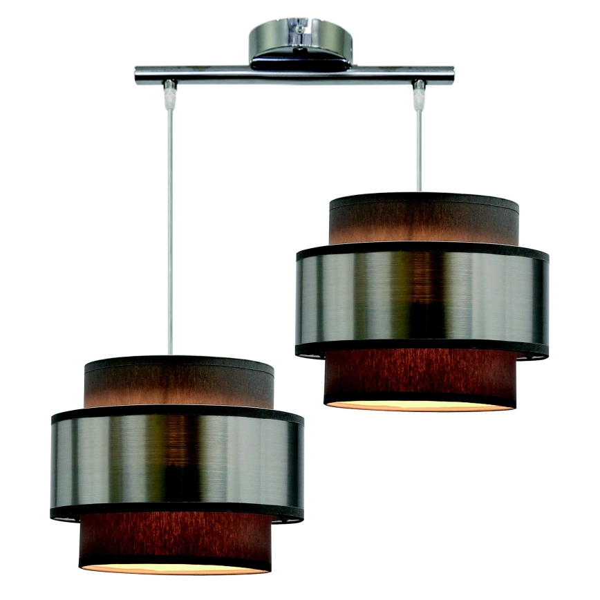 Chandelier on a string HARE 2xE27/60W/230V grey/matte chrome