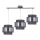 Chandelier on a string HARE 3xE27/60W/230V grey/matte chrome