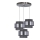 Chandelier on a string HARE 3xE27/60W/230V grey/matte chrome
