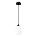 Chandelier on a string HARMA 1xE27/15W/230V d. 14 cm white/black