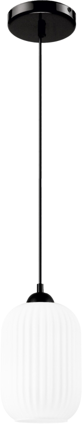 Chandelier on a string HARMA 1xE27/15W/230V d. 14 cm white/black