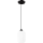 Chandelier on a string HARMA 1xE27/15W/230V d. 14 cm white/black
