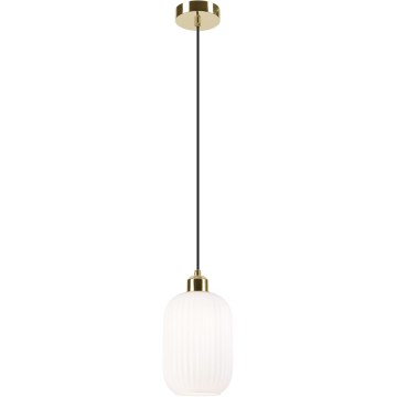 Chandelier on a string HARMA 1xE27/15W/230V d. 14 cm white/gold