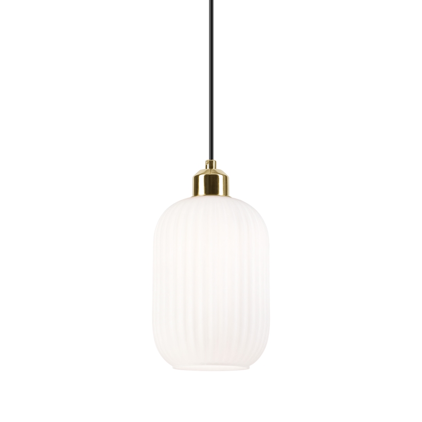 Chandelier on a string HARMA 1xE27/15W/230V d. 14 cm white/gold