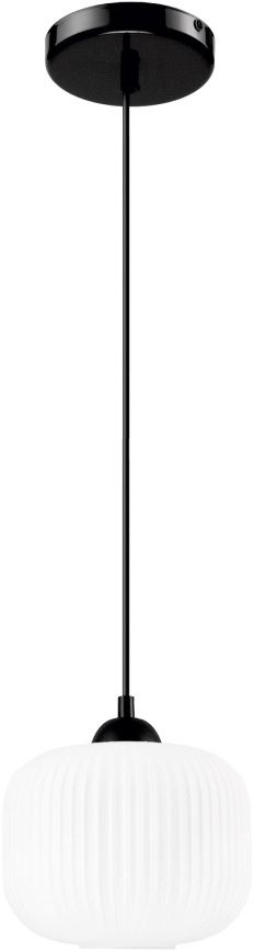Chandelier on a string HARMA 1xE27/15W/230V d. 20 cm white/black