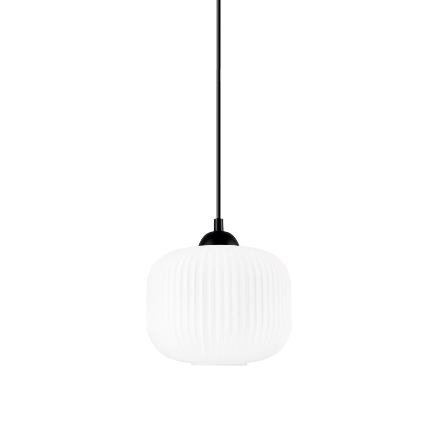 Chandelier on a string HARMA 1xE27/15W/230V d. 20 cm white/black