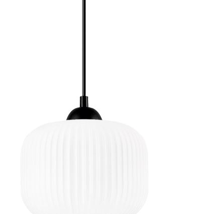 Chandelier on a string HARMA 1xE27/15W/230V d. 20 cm white/black