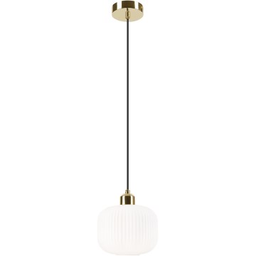 Chandelier on a string HARMA 1xE27/15W/230V d. 20 cm white/gold