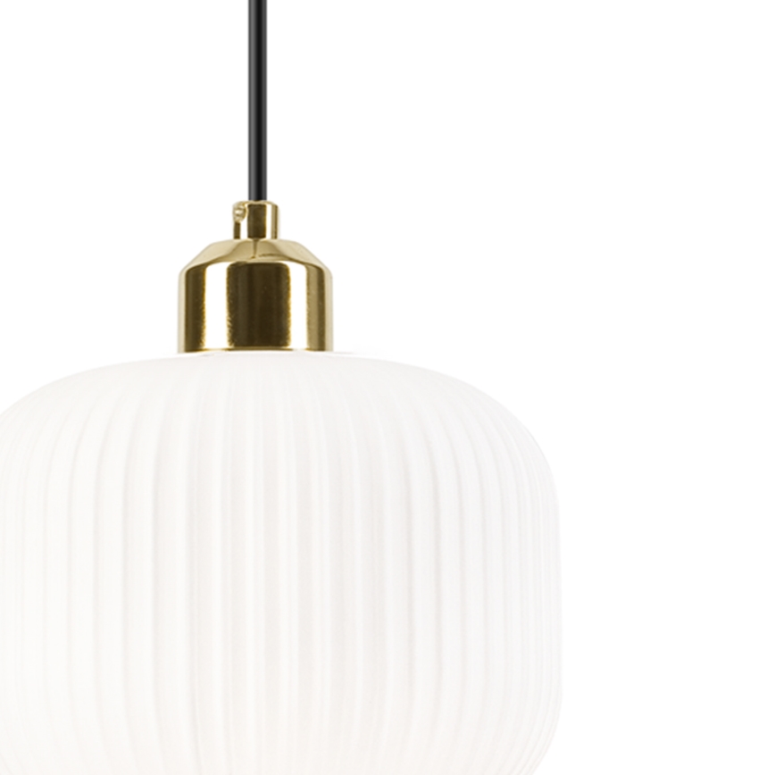 Chandelier on a string HARMA 1xE27/15W/230V d. 20 cm white/gold