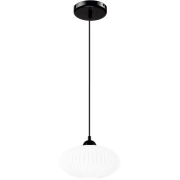 Chandelier on a string HARMA 1xE27/15W/230V d. 25 cm white/black