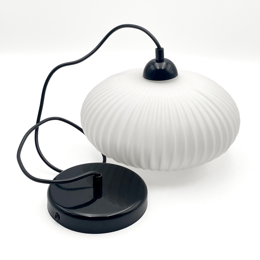 Chandelier on a string HARMA 1xE27/15W/230V d. 25 cm white/black