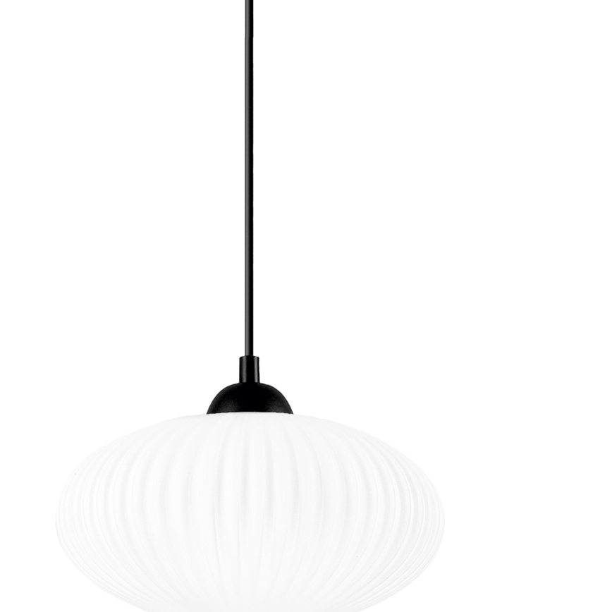 Chandelier on a string HARMA 1xE27/15W/230V d. 25 cm white/black