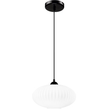 Chandelier on a string HARMA 1xE27/15W/230V d. 30 cm white/black