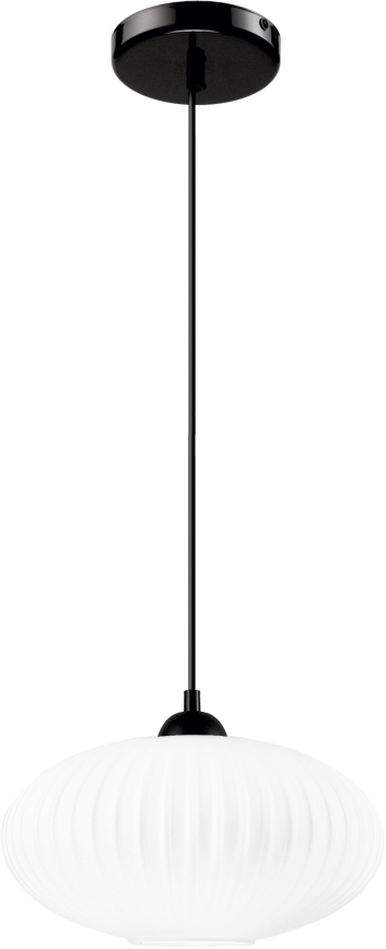 Chandelier on a string HARMA 1xE27/15W/230V d. 30 cm white/black