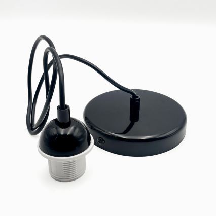 Chandelier on a string HARMA 1xE27/15W/230V d. 30 cm white/black