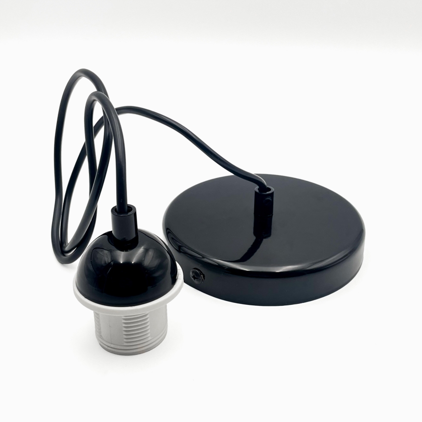 Chandelier on a string HARMA 1xE27/15W/230V d. 30 cm white/black