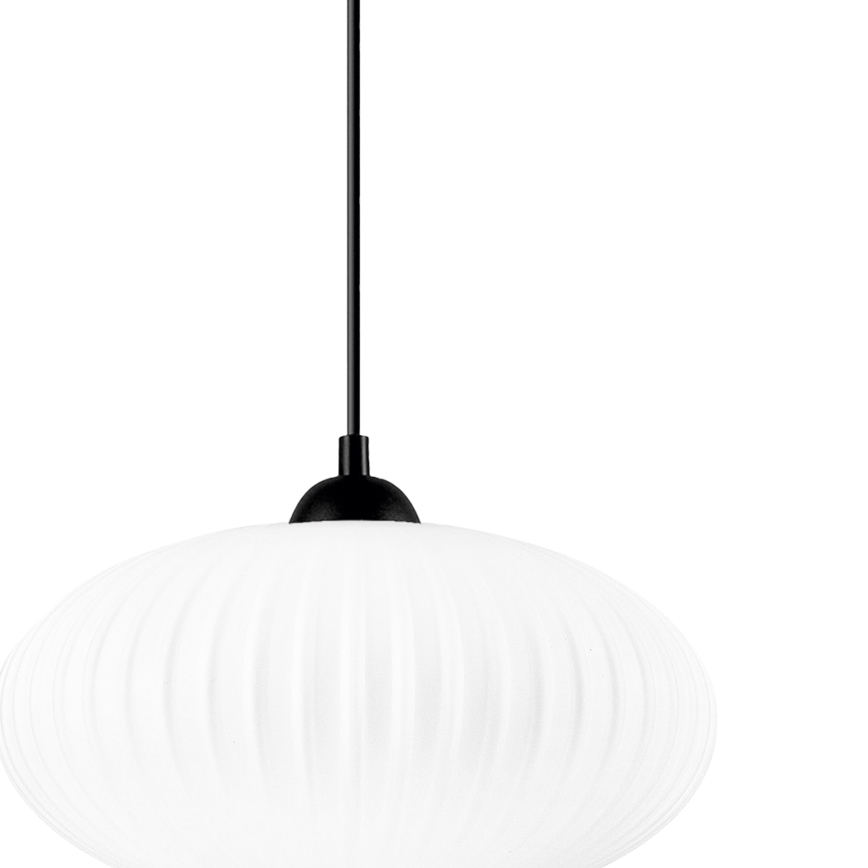 Chandelier on a string HARMA 1xE27/15W/230V d. 30 cm white/black