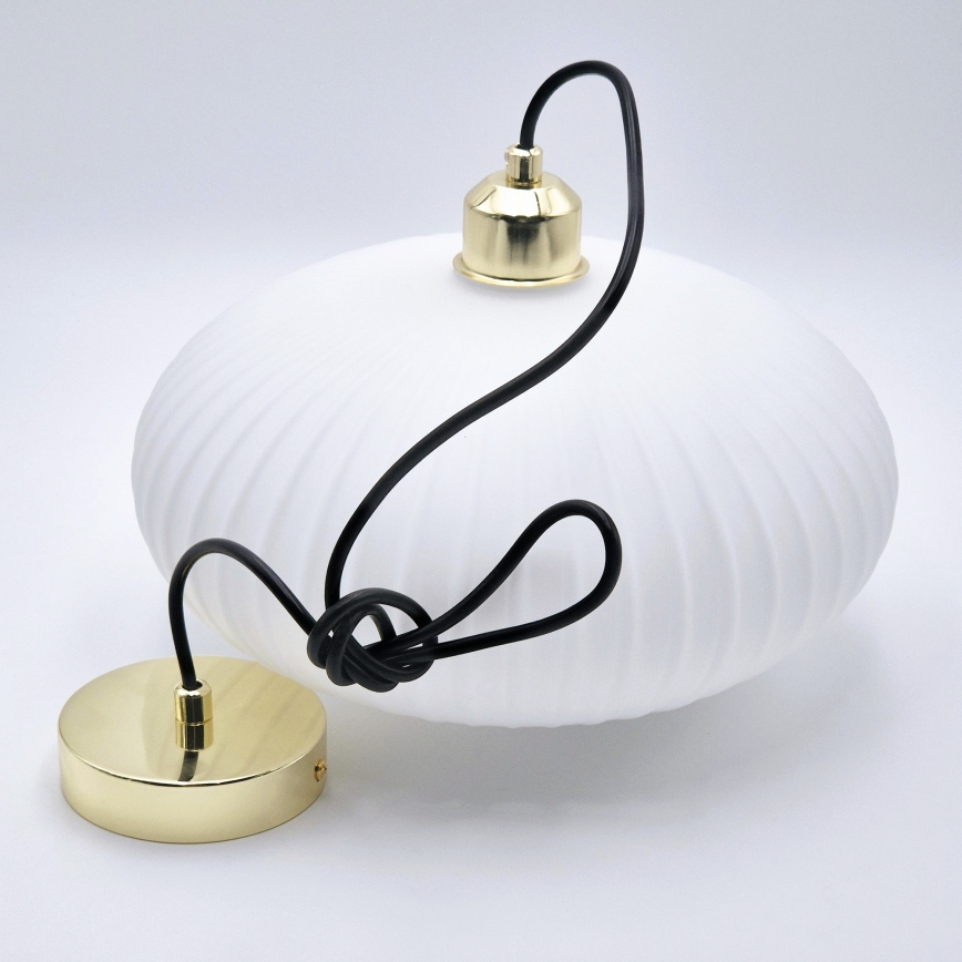 Chandelier on a string HARMA 1xE27/15W/230V d. 30 cm white/gold