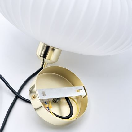 Chandelier on a string HARMA 1xE27/15W/230V d. 30 cm white/gold
