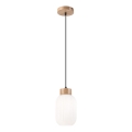 Chandelier on a string HARMONY 1xE27/15W/230V d. 14 cm white/oak
