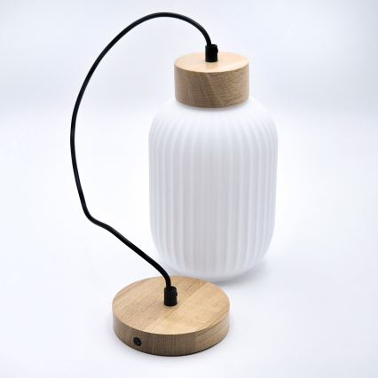 Chandelier on a string HARMONY 1xE27/15W/230V d. 14 cm white/oak