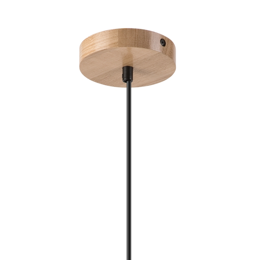Chandelier on a string HARMONY 1xE27/15W/230V d. 14 cm white/oak