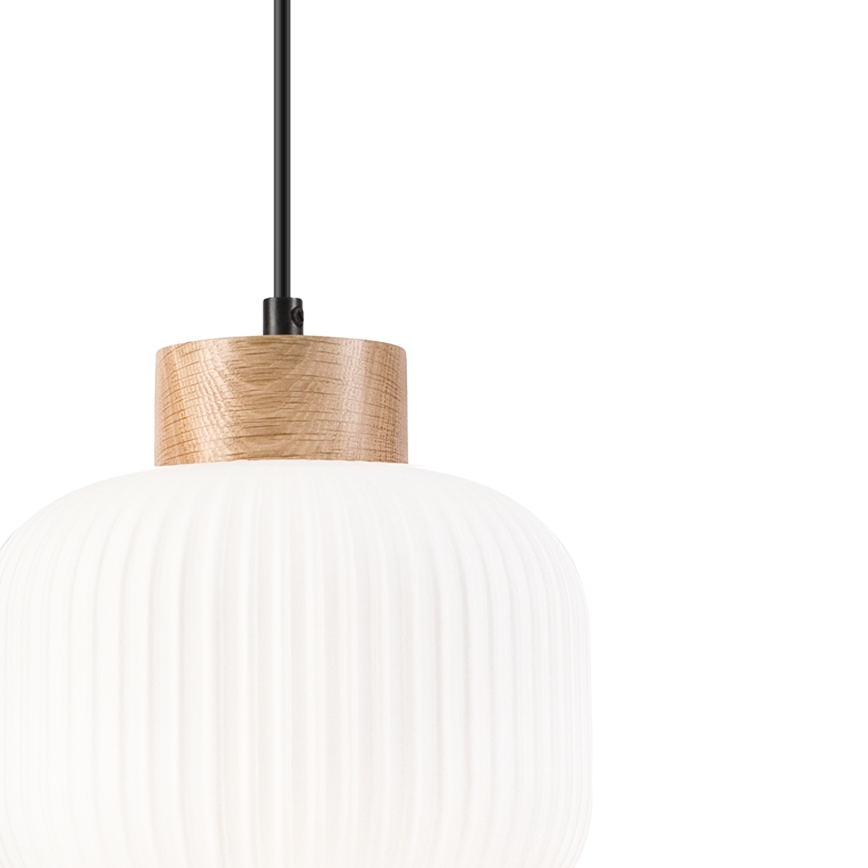 Chandelier on a string HARMONY 1xE27/15W/230V d. 20 cm white/oak