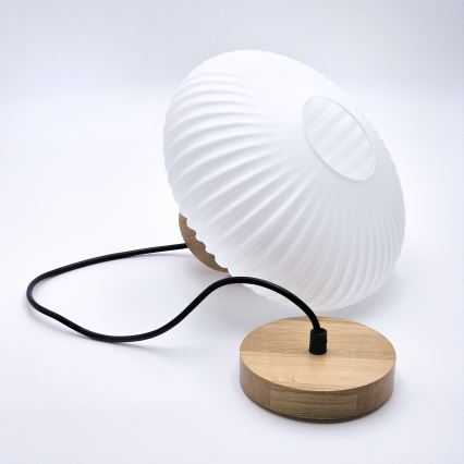 Chandelier on a string HARMONY 1xE27/15W/230V d. 25 cm white/oak