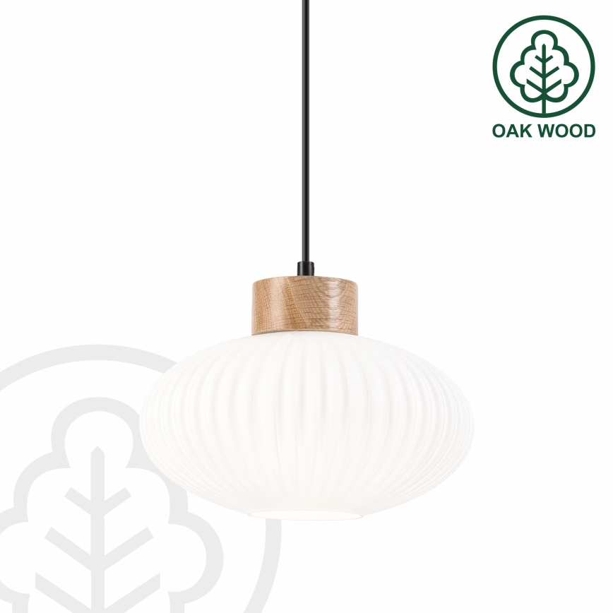 Chandelier on a string HARMONY 1xE27/15W/230V d. 25 cm white/oak