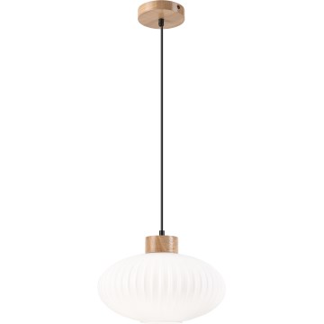 Chandelier on a string HARMONY 1xE27/15W/230V d. 30 cm white/oak