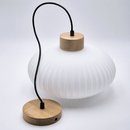 Chandelier on a string HARMONY 1xE27/15W/230V d. 30 cm white/oak